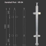 Handrail tat-tara ġ tal-ħġieġ