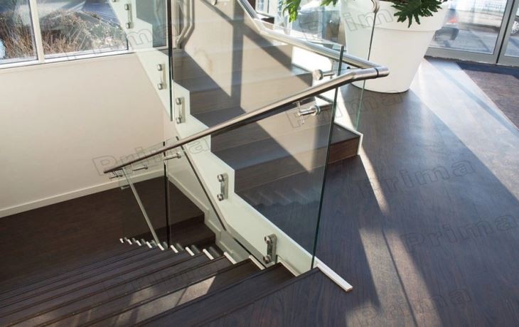 Steel Stair Railing With Glass